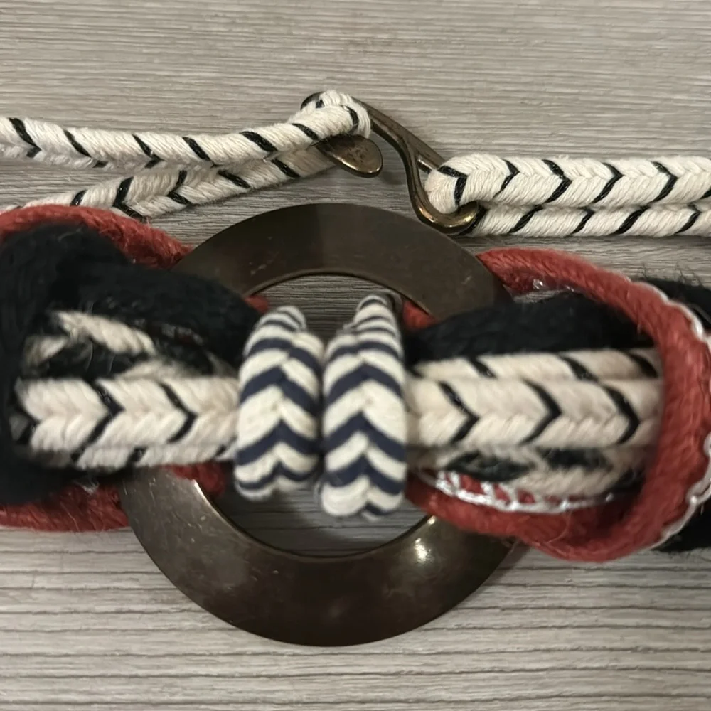 Rope Belt with bronze buckle